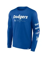 Fanatics Men's Royal Los Angeles Dodgers Strike the Goal Long Sleeve T-Shirt