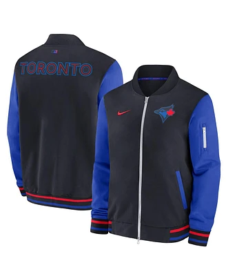 Nike Men's Black Toronto Blue Jays 2024 City Connect Authentic Collection Game Time Full-Zip Bomber Jacket