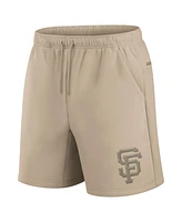 Fanatics Signature Men's and Women's Khaki San Francisco Giants Elements Super Soft Fleece Shorts