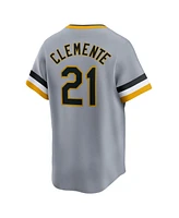 Nike Men's Roberto Clemente Gray Pittsburgh Pirates Throwback Cooperstown Collection Limited Jersey