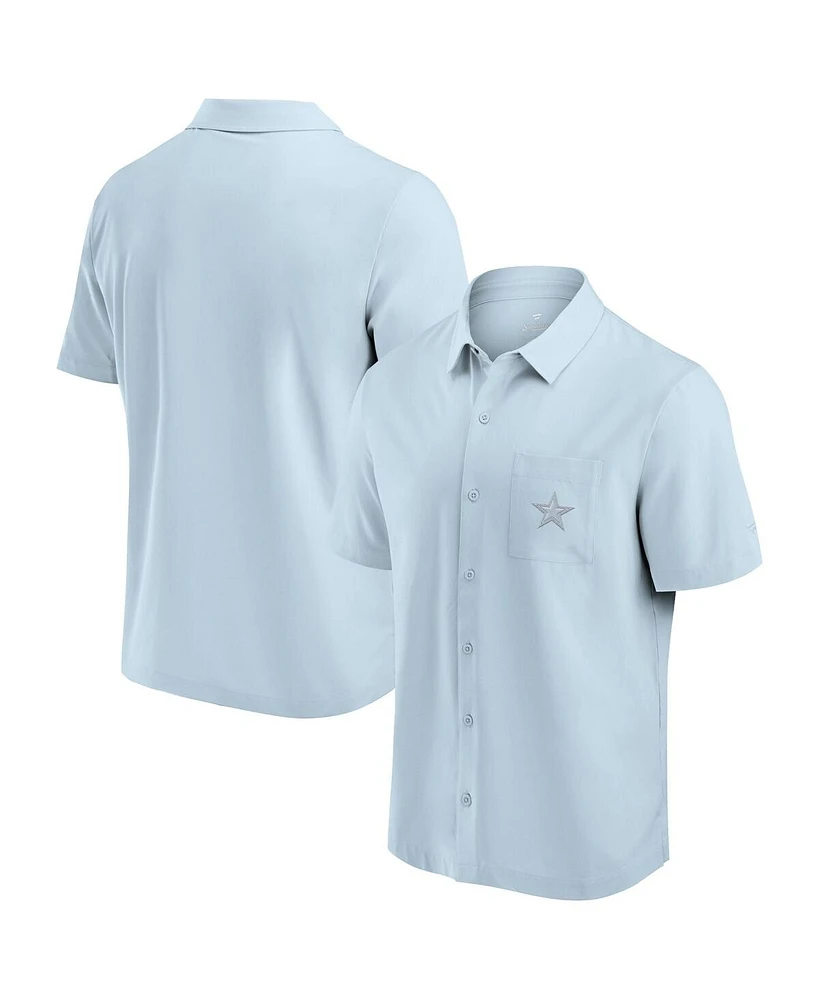 Fanatics Men's Light Blue Dallas Cowboys Front Office Button-Up Shirt