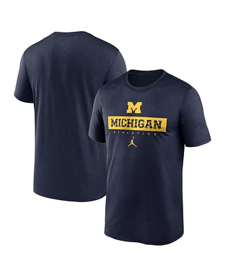 Jordan Men's Navy Michigan Wolverines 2024 Sideline Legend Performance T-Shirt