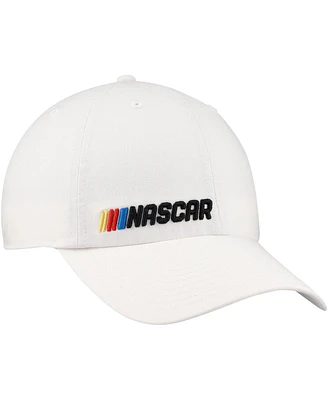 '47 Brand Men's White Nascar Low Down Script Clean Up Adjustable Hat