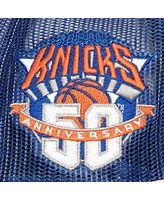 Mitchell & Ness Men's Blue New York Knicks Roper Mesh back Trucker Snapback Hat