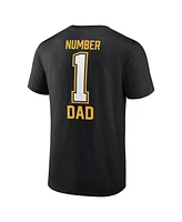 Fanatics Men's Black Pittsburgh Steelers 1 Dad T-Shirt