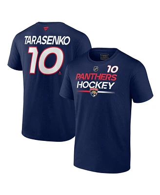 Fanatics Men's Vladimir Tarasenko Navy Florida Panthers Authentic Pro Prime Name Number T-Shirt