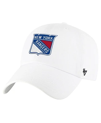 '47 Brand Men's White New York Rangers Clean Up Adjustable Hat