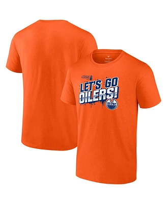 Fanatics Men's Orange Edmonton Oilers 2024 Stanley Cup Playoffs Slogan T-Shirt