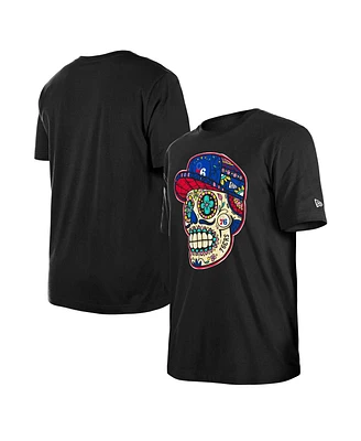 New Era Men's and Women's Black Philadelphia 76ers Sugar Skull T-Shirt