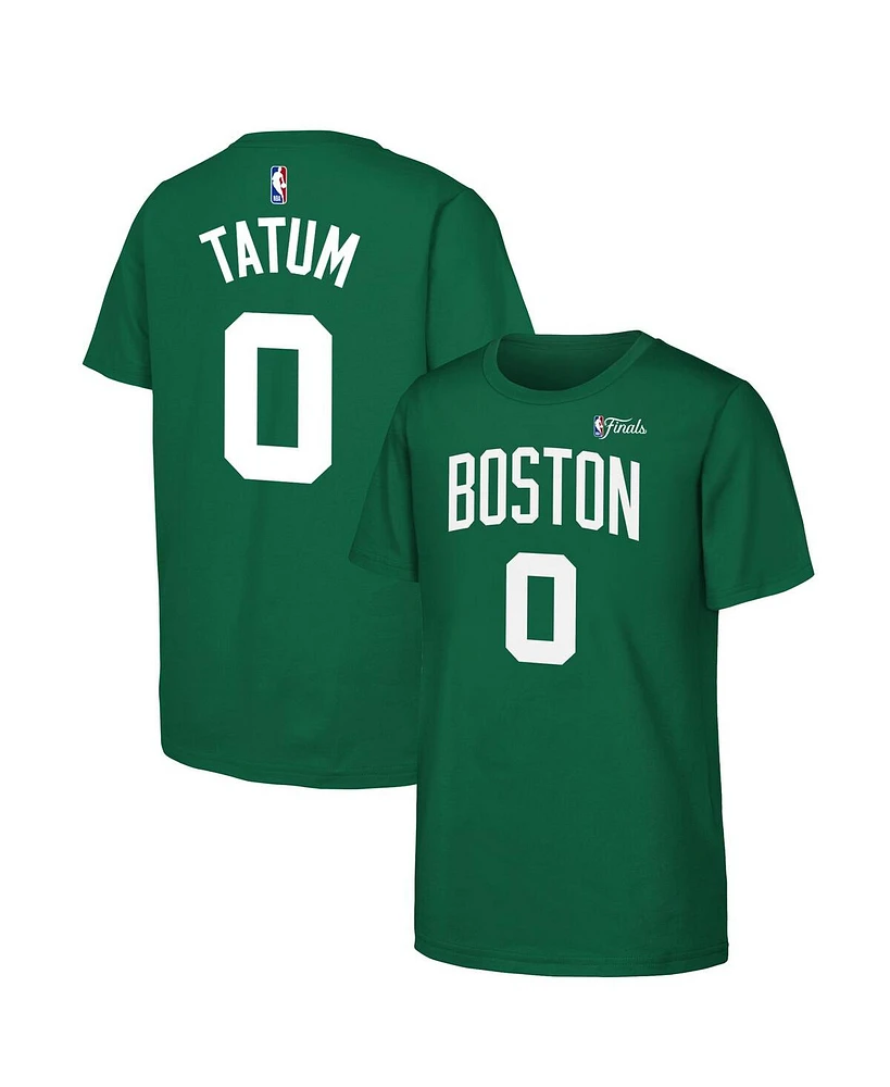 Outerstuff Big Boys and Girls Jayson Tatum Kelly Green Boston Celtics 2024 Nba Finals Name Number T-Shirt