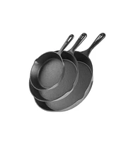 Commercial Chef Cast Iron 3-Piece Skillet 1 Set