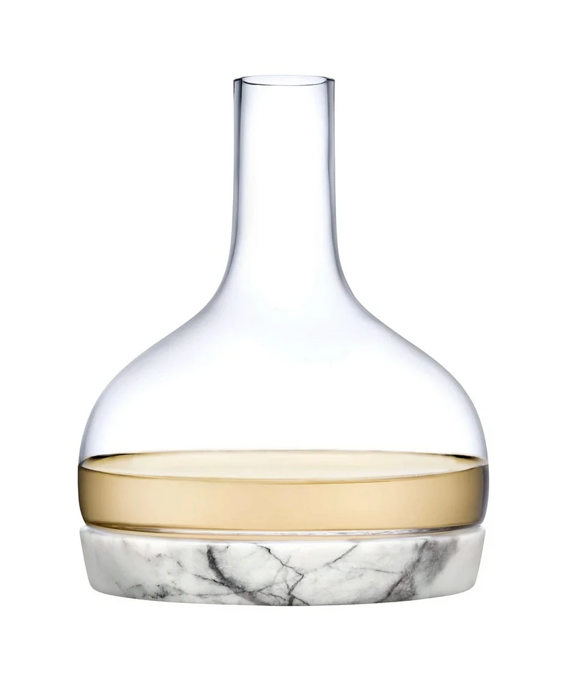 Nude Glass Jazz Wine Decanter with Marble Base, 77 oz.