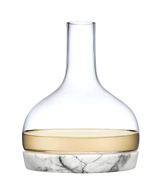 Nude Glass Jazz Wine Decanter with Marble Base, 77 oz.