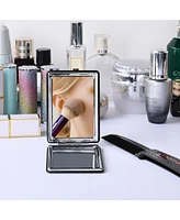 Byootique Portable Pocket Mirror W/ Folding Comb Makeup Cosmetic Mirror Travel