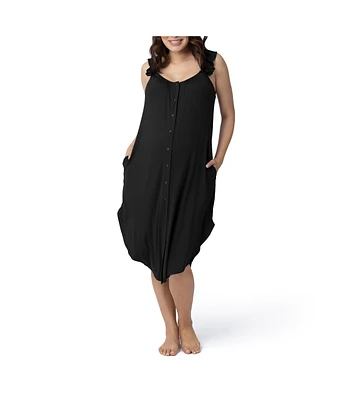 Kindred Bravely Maternity Ruffle Strap Labor & Delivery Gown