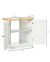 Kleankin Bathroom Vanity, Under Sink Cabinet, White