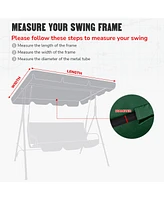 Yescom 77"x43" Replacement Swing Canopy UV30+ 180gsm Porch Top Cover Seat Patio Outdoor