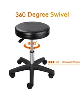 17-22" Hydraulic Rolling Swivel Stool Adjustable Tattoo Facial Massage Spa Salon Barber