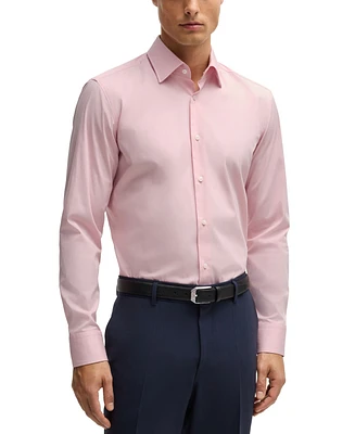 Boss by Hugo Men's Stretch-Cotton Poplin Slim-Fit Dress Shirt