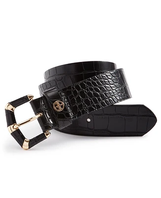 Giani Bernini Women's Croc-Embossed Faux-Leather Belt