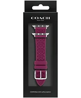 Coach Women's Plum Silicone Strap for Apple Watch 38mm, 40mm, 41mm