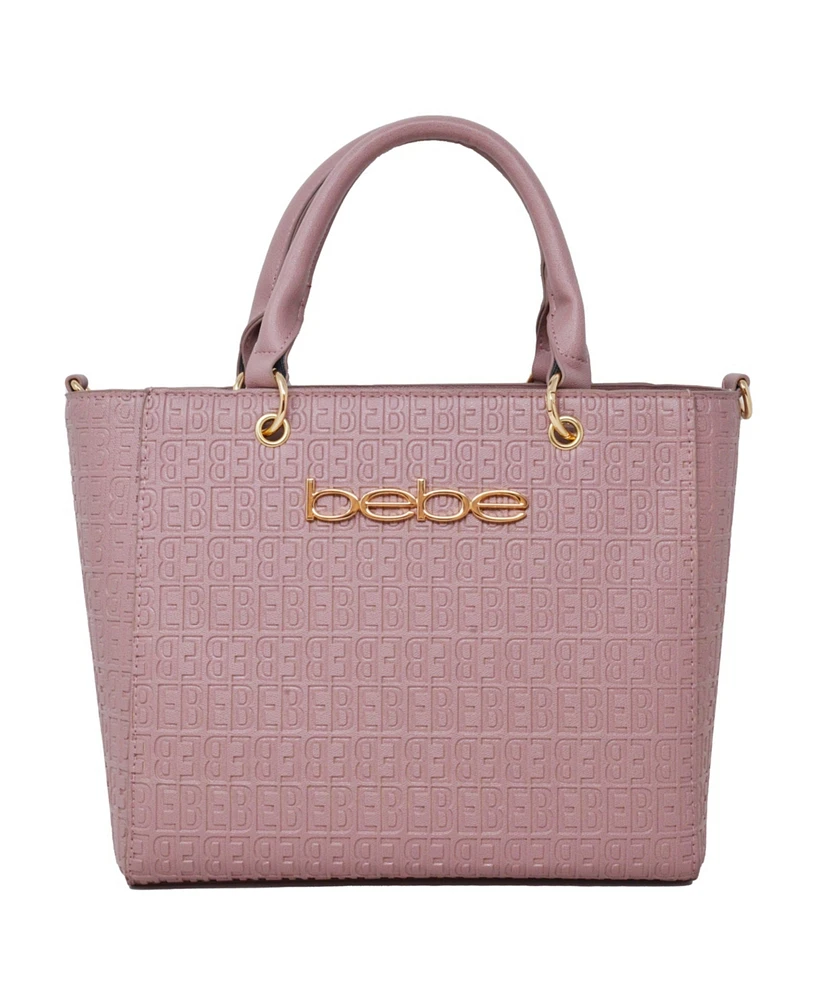 Bebe Celia Embossed Logo Satchel Bag