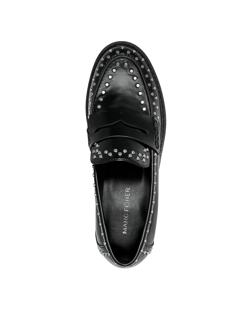 Marc Fisher Women's Yolo Slip-On Embellishment Casual Penny Loafers