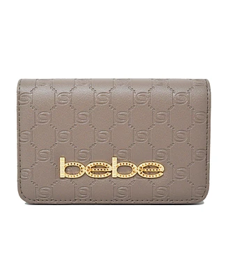 Bebe Celia Monogram Flap Crossbody Bag