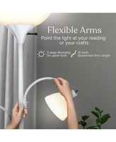 Brightech Sky Dome Double 72" Led Torchiere Floor Lamp with Adjustable Arms