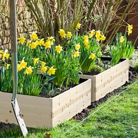 4'x4' Elevated Solid Fir Raised Garden Bed for Outdoor Use