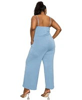L I V D Plus Size Raven Wide Leg Pocket Jumpsuit
