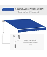 Streamdale Furniture Adjustable Retractable Patio Awning for Shade and Protection