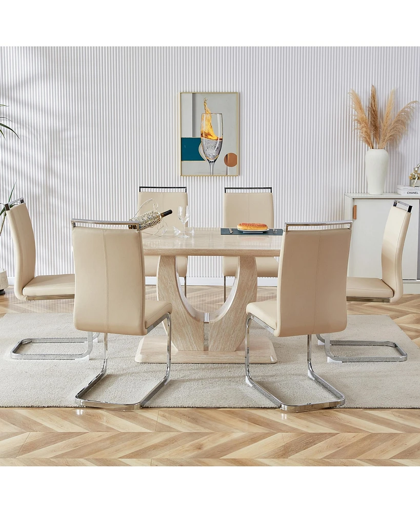 Simplie Fun Ultra-Modern Dining Table Glamour, Comfort, and Versatility