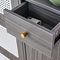 Elegant Vine Shaped Shoe Cabinet Retro Charm for Your Porch
