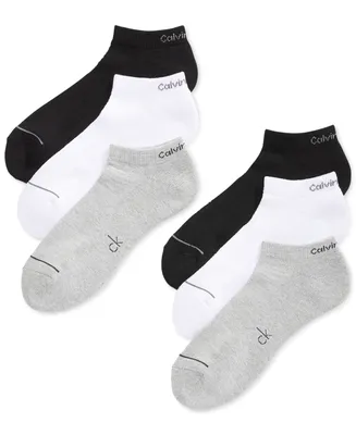 Calvin Klein Six-Pack Athletic Stripe Ankle Socks