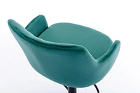 2 Green Adjustable Bar Stools With Back and Footrest