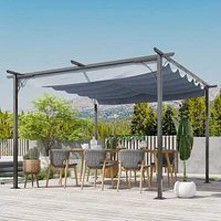 Retractable Canopy Patio Pergola for Decks, Patios, and Gardens
