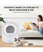 Streamdale Furniture Smart Pet Assistant Self-Cleaning Cat Litter Box with Odor Control and App Monitoring