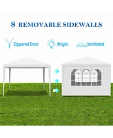 Streamdale Furniture 10'x10' Party Tent Outdoor Heavy Duty Gazebo Wedding Canopy + 4 Removable Walls