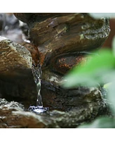 Streamdale Furniture Tranquil Tabletop Fountain Rustic Wood Design for Serenity