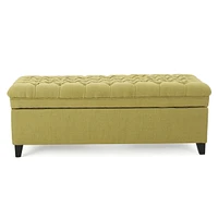 Juliana Fabric Storage Ottoman Green, 50" x 20.5" x 18.2