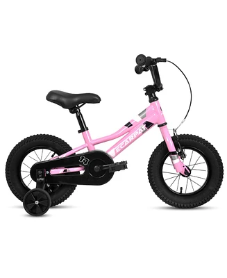 Simplie Fun 14" Kids Bike Adjustable Saddle, Training Wheels, Multiple Colors