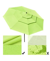 Yescom 3 Tier Patio Umbrella with Crank Handle Push to Tilt Hotel Pool