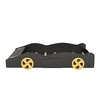 Streamdale Furniture Full Size Race Car-Shaped Platform Bed With Wheels And Storage