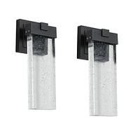Outdoor waterproof transparent Led crystal wall lamp (2 packs) with Light sense