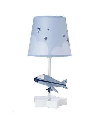 Bedtime Originals Little Aviator Hand-Painted Airplane Lamp with Shade & Bulb