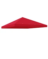 Yescom 117"x117" Gazebo Top Replacement for Smaller 10x10Ft 1-Tier Outdoor Patio Canopy Cover Party Yard Garden Red