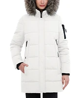 Nautica Women's Faux-Fur-Trim Hooded Puffer Coat