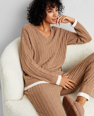 State of Day Women's Indulge & Rest Chenille Packaged Pajama Set, Created for Macy's