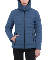 Nautica Women's Faux-Fur-Trim Hooded Packable Puffer Coat